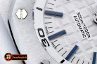 AP0378F - Royal Oak Diver CER/RU White/Blue JHF A2813 Mod3120