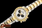 Rolex Daytona 116523 YG/SS White Num OMF A7750 Mod