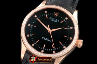 ROLCEL065A - 2014 Cellini Time RG/LE Black Asia 2824