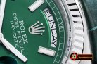 Replica Rolex Daydate 36mm SS/LE Green Sticks A2836