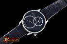 Replica JAQUET DROZ Grande Seconde Off-Centered SS/LE Black Mod