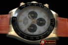 Replica Rolex Daytona 116528 YG/LE Wht Num A-7750 Sec@6