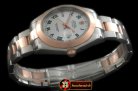 R2DJ0192G - SS/RG Oyster White Roman Asian Eta 2836-2