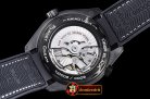 Omega Planet Ocean GMT Deep Black PVD/RU Blue JHF A2824 Mod