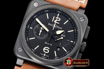 Bell & Ross BR03-94 Chronograph PVD/LE Black Asia 7750