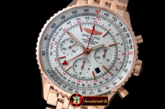 BSW0284A - Navitimer GMT RG/RG White A-7750