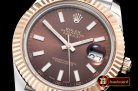 Rolex Datejust II DJ2 41mm Jub Flt RG/SS Brown Stk BP A3235 Mod