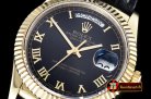 Replica Rolex Daydate 36mm YG/LE Black Roman A2836