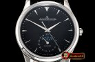 Jaeger Le Coultre Master Ultra Thin Moonphase SS/LE Black GF 1:1 MY9015