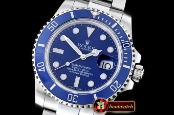 Rolex Submariner 116619LN SS/SS Blue BP V2 SP A3135 Mod