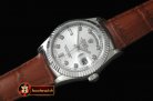 Replica Rolex DayDate Fluted Silver Diam SS/LE Asian 2813