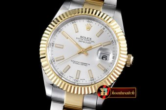 R2DJ0195H - SS/YG Oyster White Stk Asian 2813