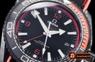 Omega Planet Ocean GMT Deep Black PVD/RU Red JHF A2824 Mod