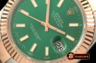 R2DJ0188I - SS/RG Oyster Fluted Green Sticks Asian Eta 2836-2