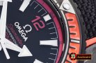 Omega Planet Ocean GMT Deep Black PVD/RU Red JHF A2824 Mod