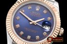 Rolex Datejust II DJ2 41mm Jub Flt RG/SS Blue Diams BP A3235 Mod