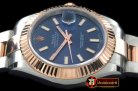 R2DJ0188H - SS/RG Oyster Fluted Blue Sticks Asian Eta 2836-2