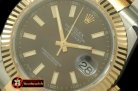 R2DJ0187G - SS/YG Oyster Fluted Grey Sticks Asian Eta 2836-2