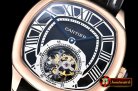 Replica Cartier Drive De Cartier Tourbillon RG/LE Black Tourbill