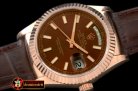Replica Rolex DayDate Fluted Brown RG/LE Asian 2836