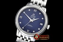 Omega De Ville Prestige Ladies SS/SS Blue/Diam MKF MY9015