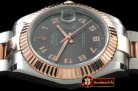 R2DJ0188L - SS/RG Oyster Fluted Grey Num Asian Eta 2836-2