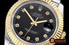 Rolex Datejust II DJ2 41mm Jub Flt YG/SS Black Diams BP A3235 Mo