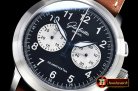 Glashutte Senator Navigator Chronograph SS/LE Blk/Wht A7750