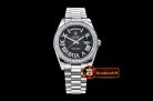 Replica Rolex Daydate 41mm SS/SS Pres Black Roman Num Asia 3255