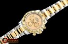 Rolex Daytona 116523 YG/SS Gold Stk OMF A7750 Mod