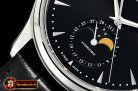 Jaeger Le Coultre Master Ultra Thin Moonphase SS/LE Black ZF 1:1 MY9015