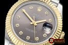 Rolex Datejust II DJ2 41mm Jub Flt YG/SS Dark Grey Diams BP A323