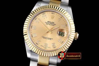 R2DJ0196I - SS/YG Oyster Gold Num Asian Eta 2836-2