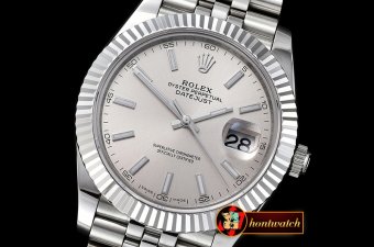 Rolex Datejust II DJ2 41mm Jub Flt SS/SS Silv Wht Stk BP Asia 32