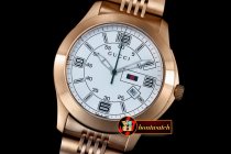 GU026 - G-Timeless Men RG/RG White Swiss Qtz