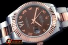 Best Replica Rolex Datejust II SS/RG Oyster Fluted Brown Roman A