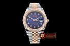 Rolex Datejust II DJ2 41mm Jub Flt RG/SS Blue Diams BP A3235 Mod