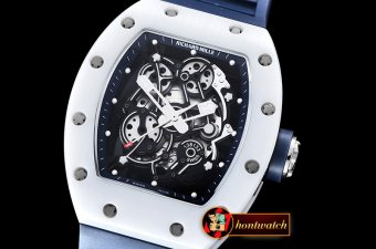 Replica Richard Mille RM055 White Bubba Watson White Cer Blue CE