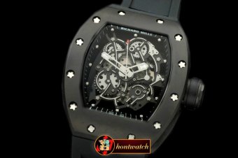 RM076F - RM055 Bubba Watson Tourbillon CER/PVD/RU Custom Skeleto