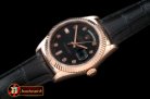 Replica Rolex DayDate Fluted Black Diam RG/LE Asian 2836