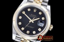 Rolex DateJust 2 Wrap YG/SS Smt Blk/Diams Jub Noob A3235