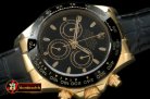 Replica Rolex Daytona 116528 YG/LE Black Stk A-7750 Sec@6 28800