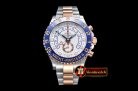 Rolex YachtMaster 116681 Blue RG/SS White JF Asia 7750 Mod
