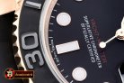 Replica Rolex YachtMaster 116655 RG/RU Cer Bez Black JF A2836