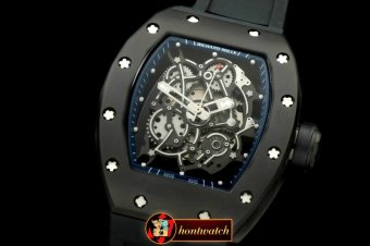 RM076H - RM055 Bubba Watson Tourbillon CER/PVD/RU Custom Skeleto