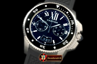 CAR0326B - Calibre de Cartier D-Chrono SS/RU Black OS20