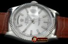Replica Rolex DayDate Fluted Silver SS/LE Asian Eta 2836