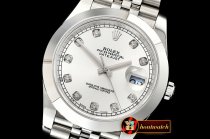 Rolex Datejust DJ2 41mm Jub Smt SS/SS Silver Diam Noob A3235