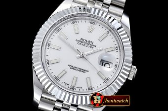 Rolex Datejust II DJ2 41mm Jub Flt SS/SS Pearl Wht Stk BP A3235