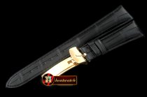 Replica Rolex Black Croc Strap YG 20/16/ New Insignia Buckle